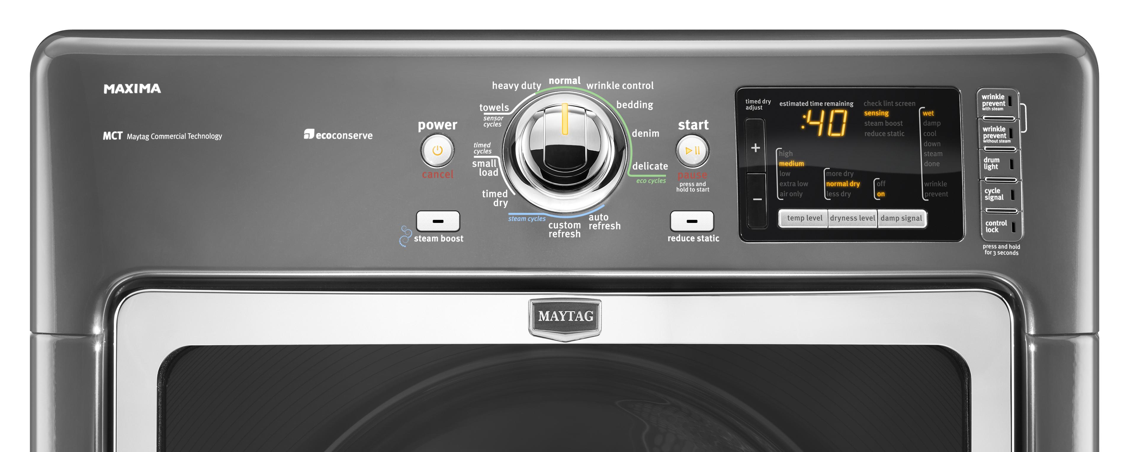 Maytag MGD7000XG 7.4 Cu. Ft. Maxima® HighEfficiency Gas Steam Dryer
